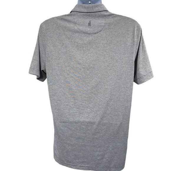 Johnnie-O Gray Striped Golf‎ Polo Shirt Men’s Size S Stretch Performance - Picture 5 of 11